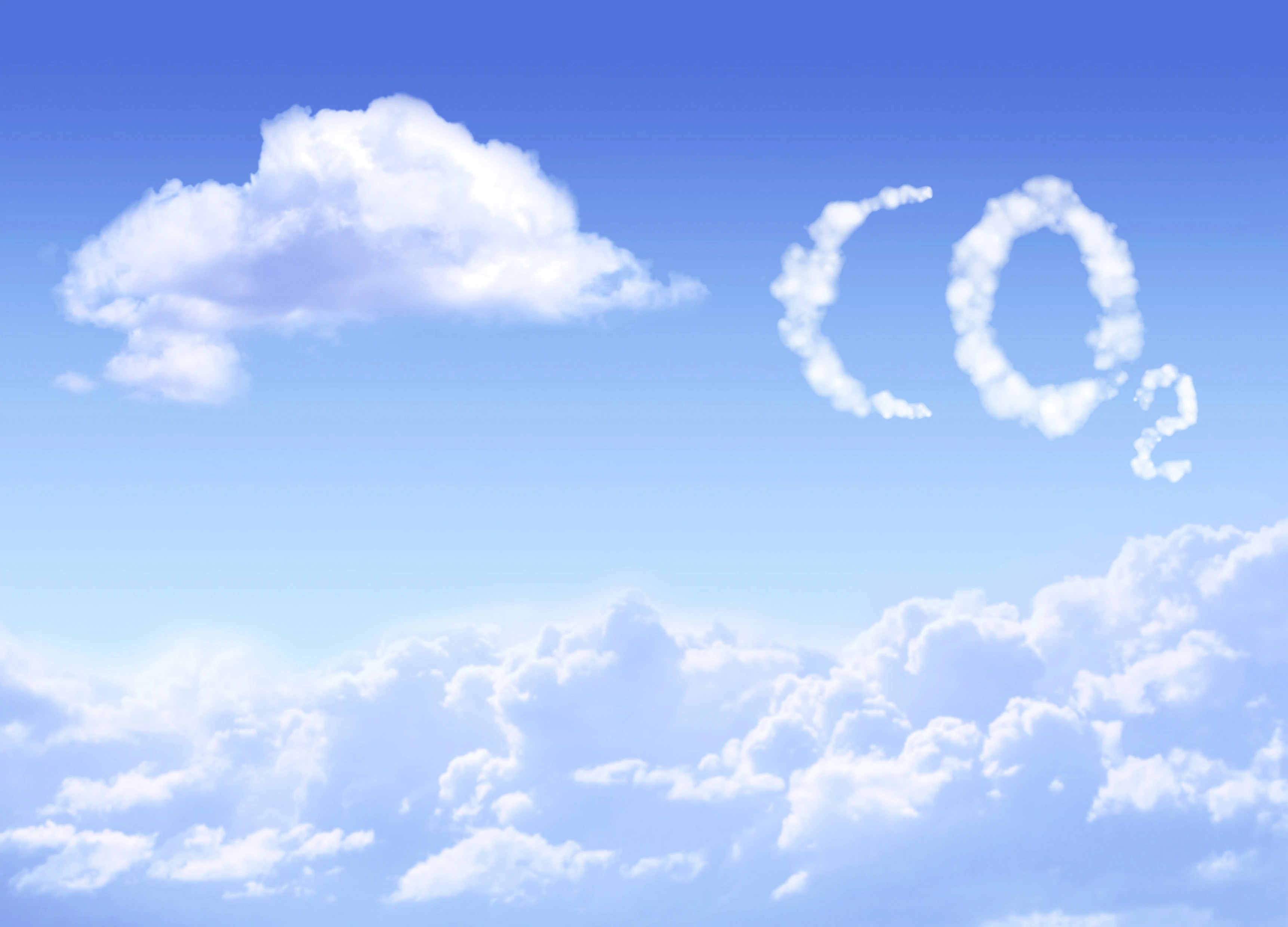 Символ CO2 из облаков