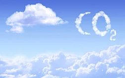 Изображение символа CO2 из облаков