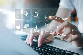 изображение концепции бизнес-икон ESG Концепция бизнес-икон ESG