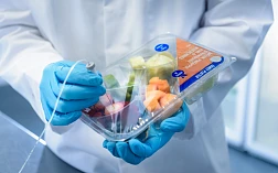 Изображение лаборанта, проверяющего свежесть продуктов в лаборатории