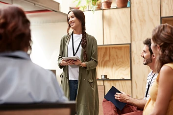 Коллеги по бизнесу планируют работу в Конференц-центре